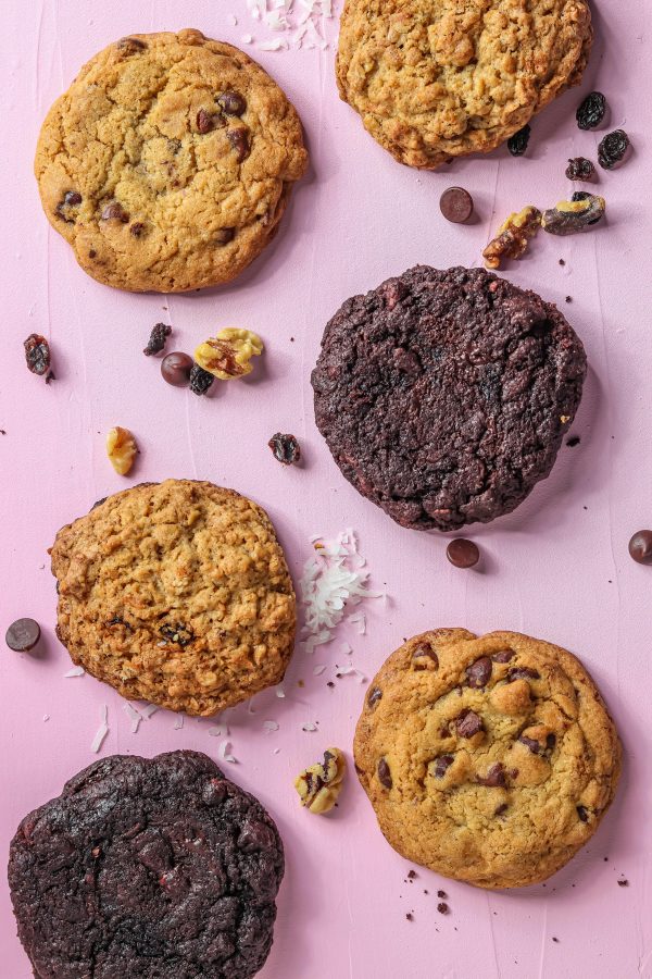 Galletas de mantequilla con cacao 70% y frutos secos