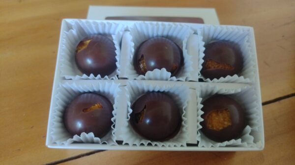 Bombones de chocolate rellenos de fruta 24 unidades